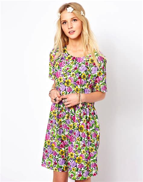 asos floral dress|bright floral print dresses.